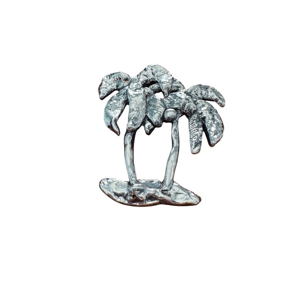 NWT .999 Sterling Silver Palm Tree Island Beach Charm Slide Pendant - Picture 7 of 7